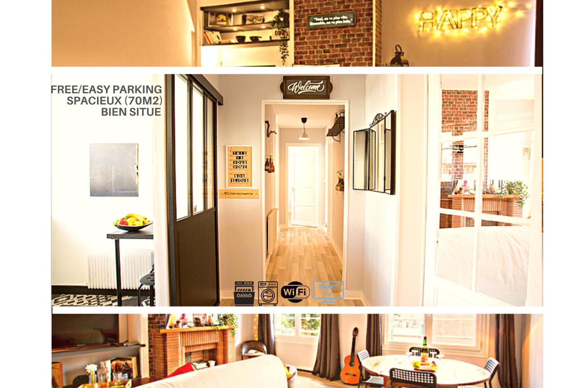 Apartamento #lindustriochampetre Free Parking, Bien Situé, Spacieux, Proche Clinique